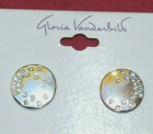 Gloria Vanderbilt Starry Eyed Celestial Cosmos Silver-toned Clip Earrings