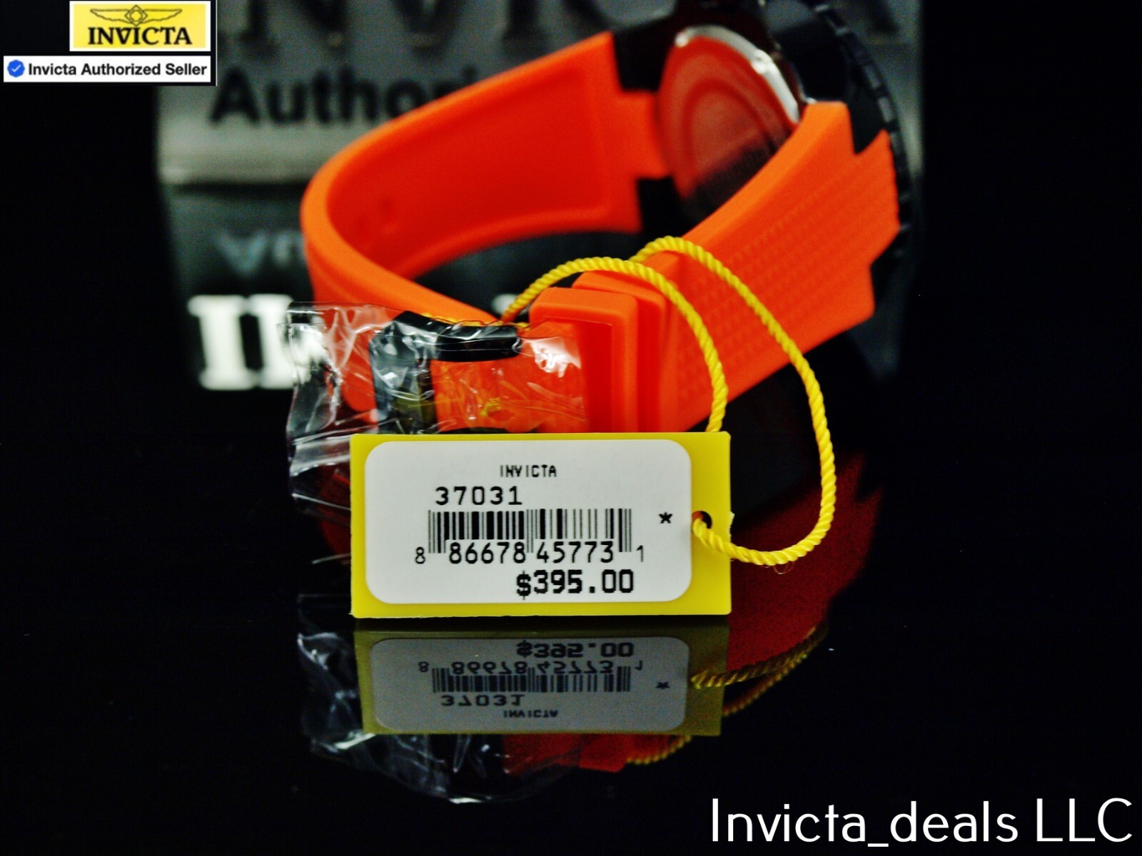 Invicta Men’s 50mm AVIATOR NAUTICAL Series Quartz BLACK DIAL Orange Tone SS Watc