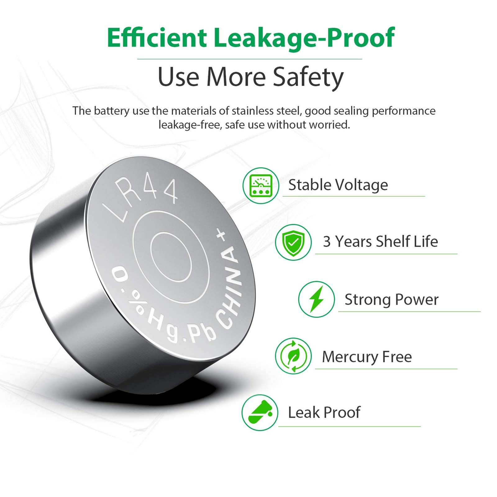 LiCB 20 Pack LR44 AG13 357 303 SR44 Battery 1.5V Button 20PCS Batteries