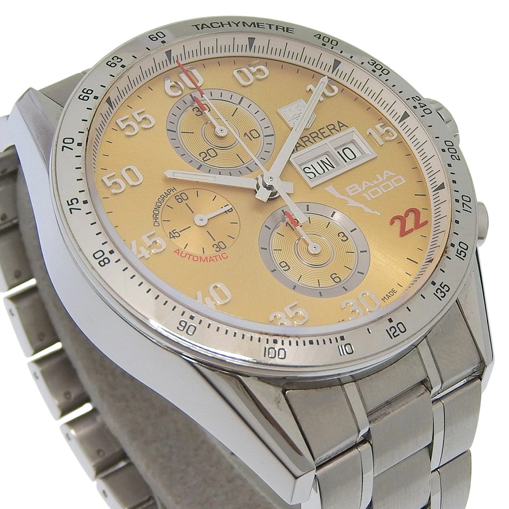 TAG HEUER CV2A1H Gold Case Size 53mm x 44mm Men’s Used Watch #71022