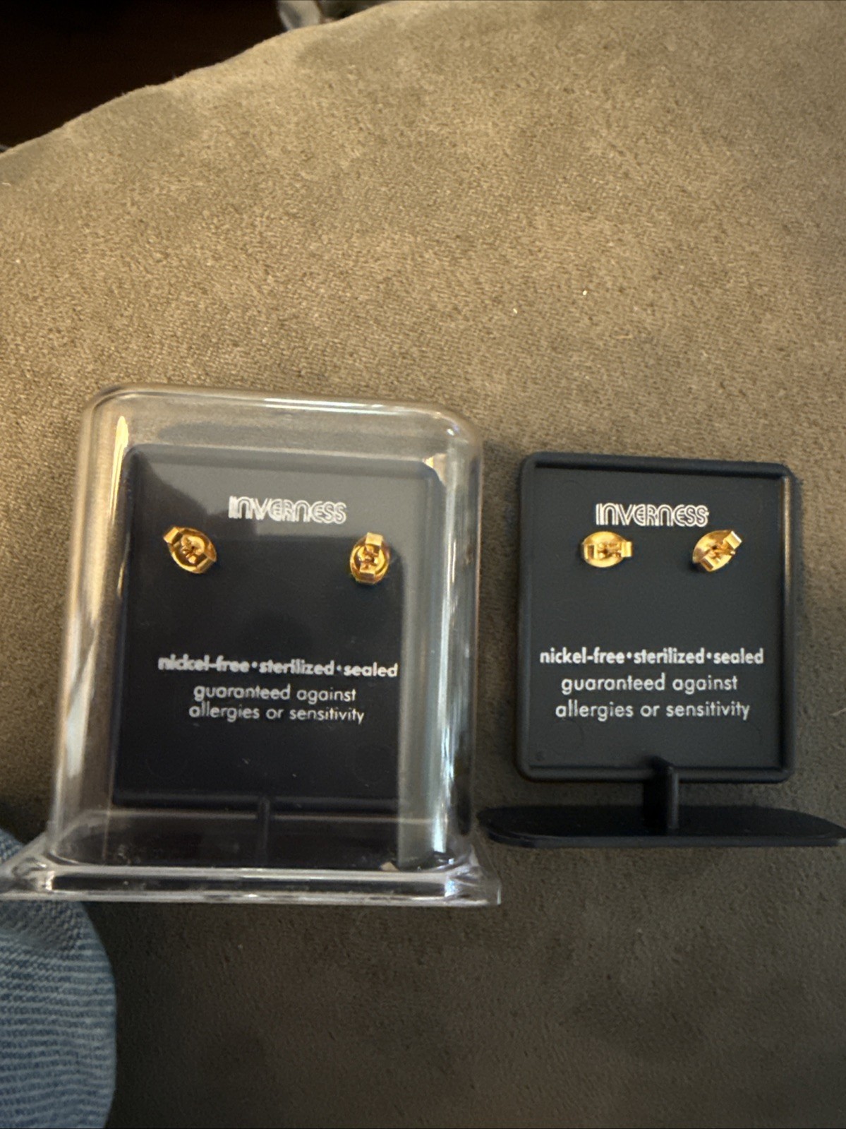 Two Pair Inverness Pierced 24kt Gold Plated Heart Earrings New Free Shipping