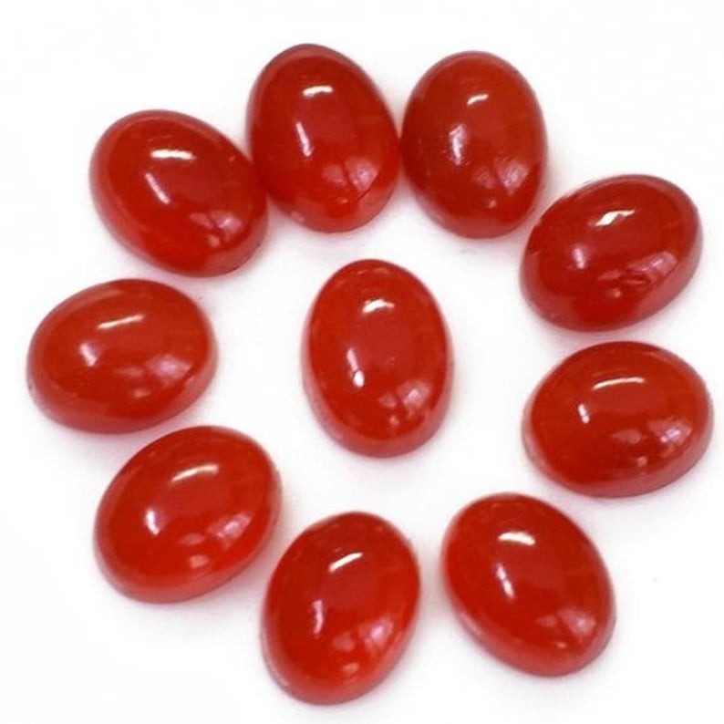Red Onyx Oval Cabochon 5x7mm To 20x25mm Natural Loose Gemstone