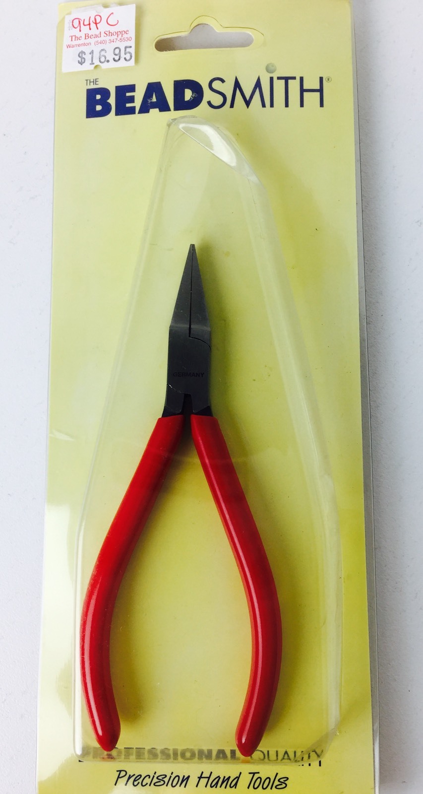 Beadsmith Flat Nose Pliers Germany 5 1/2″ Box Joint PVC Grip NEW