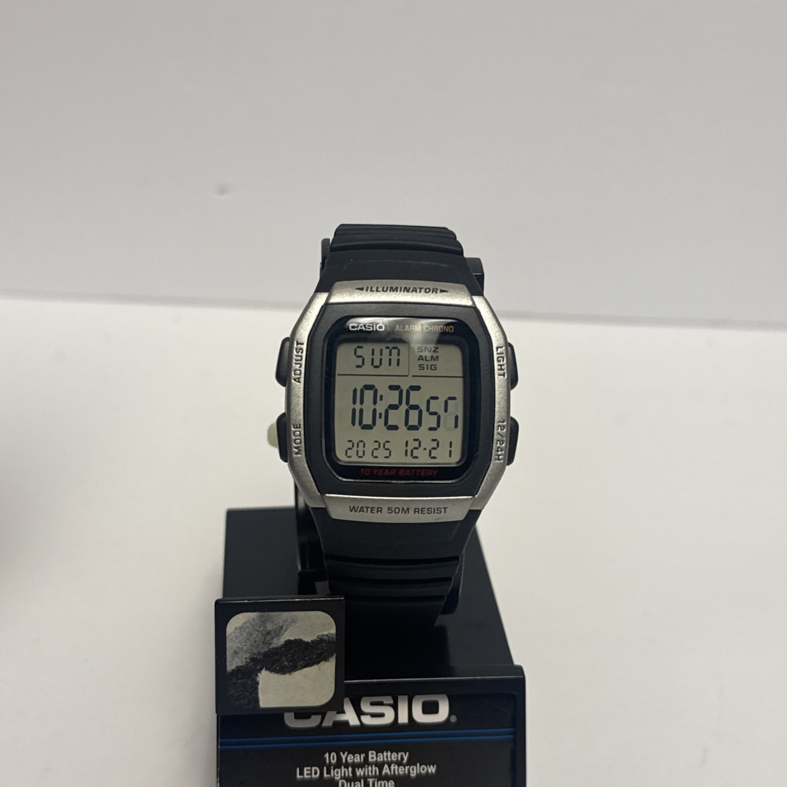 Casio Men’s Illuminator Sport Digital Chronograph Watch – W96H-1BV, Black