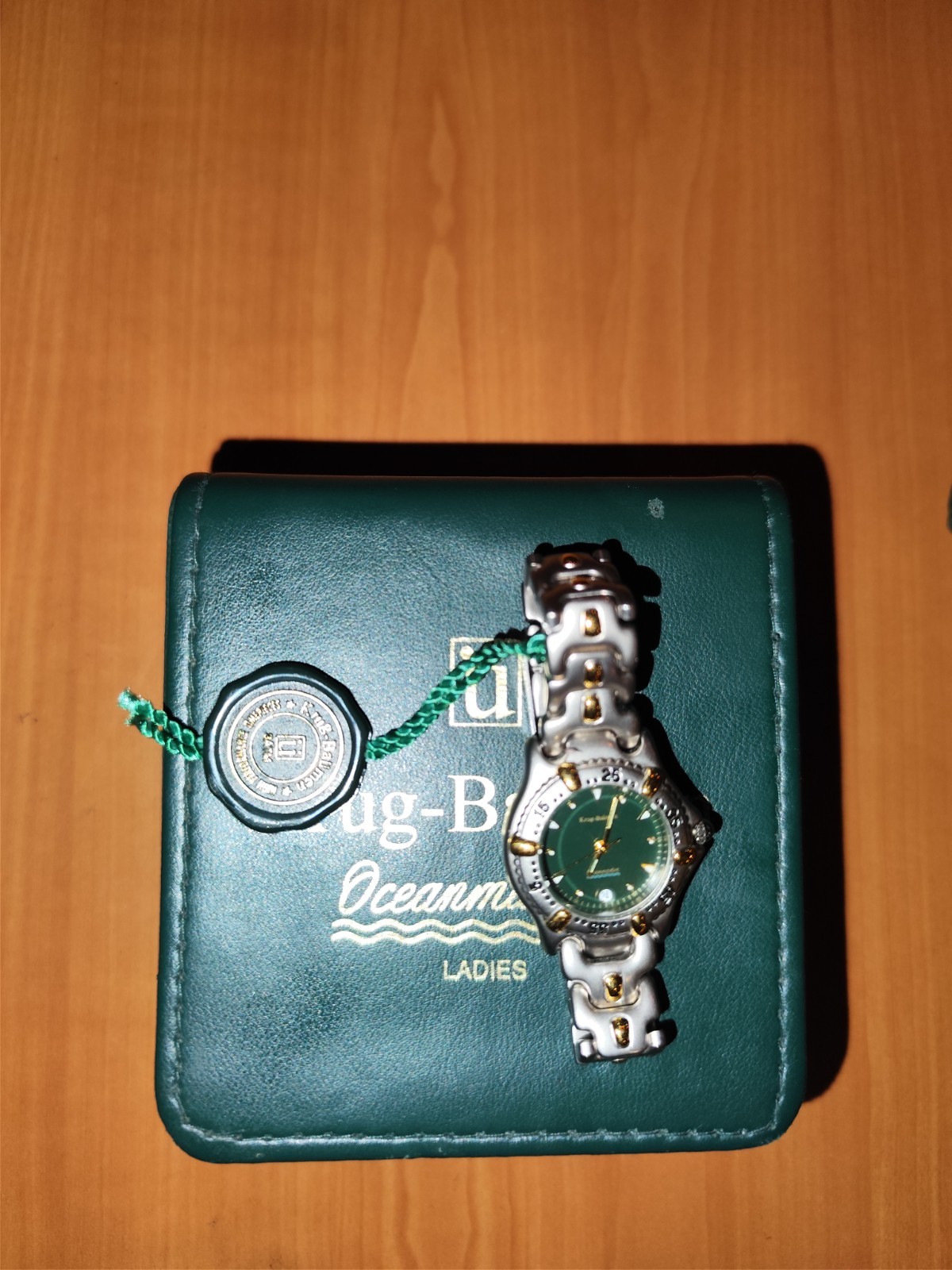 Vintage Krug Baumen Oceanmaster Date Watch New Old Stock Original Box With Links