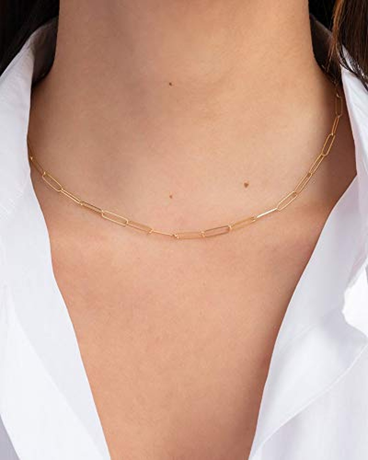 PORI JEWELERS 925 Sterling Silver 3mm Paperclip Chain Necklace for Women – Ch…