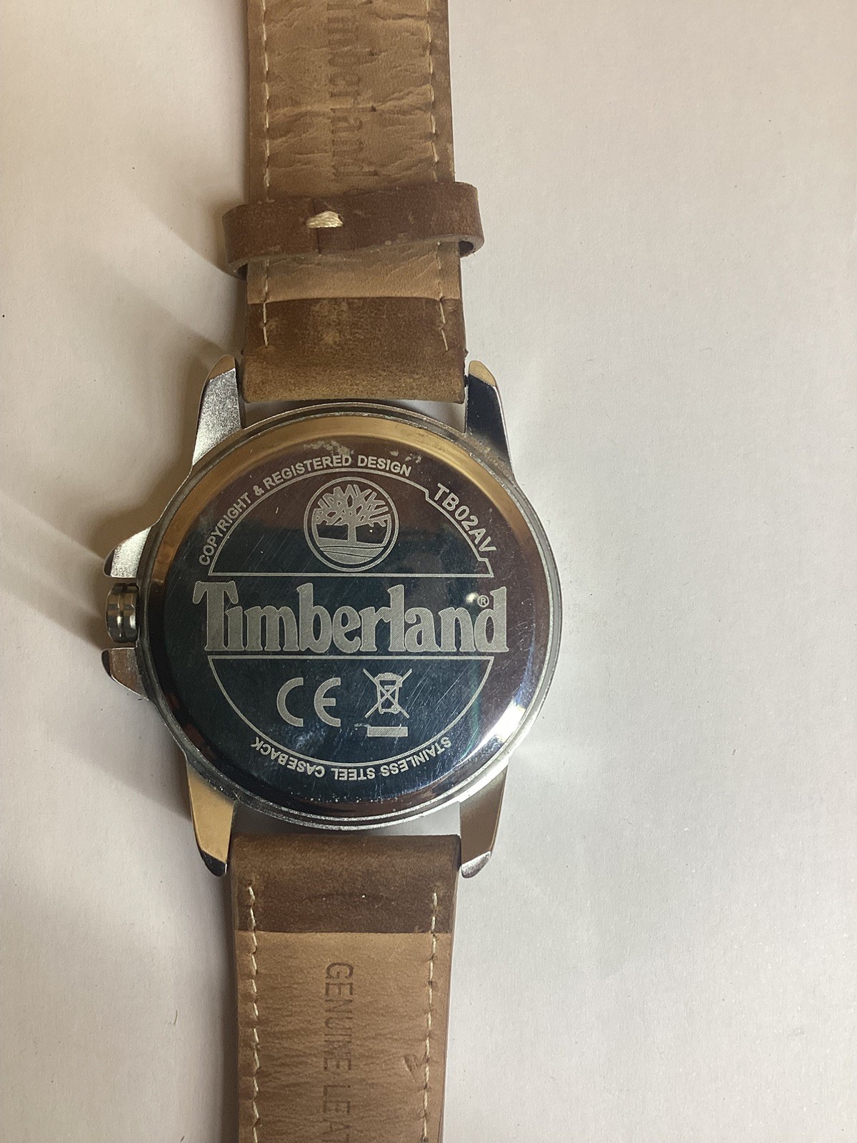Timberland TB02AV Men’s Watch with Brown Leather Strap requires new battery