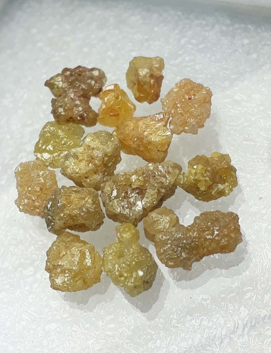 13.21 Ct, 15 Pcs Natural Orange Rough Diamonds,Uncut Diamond Lot,Raw Rough Stone
