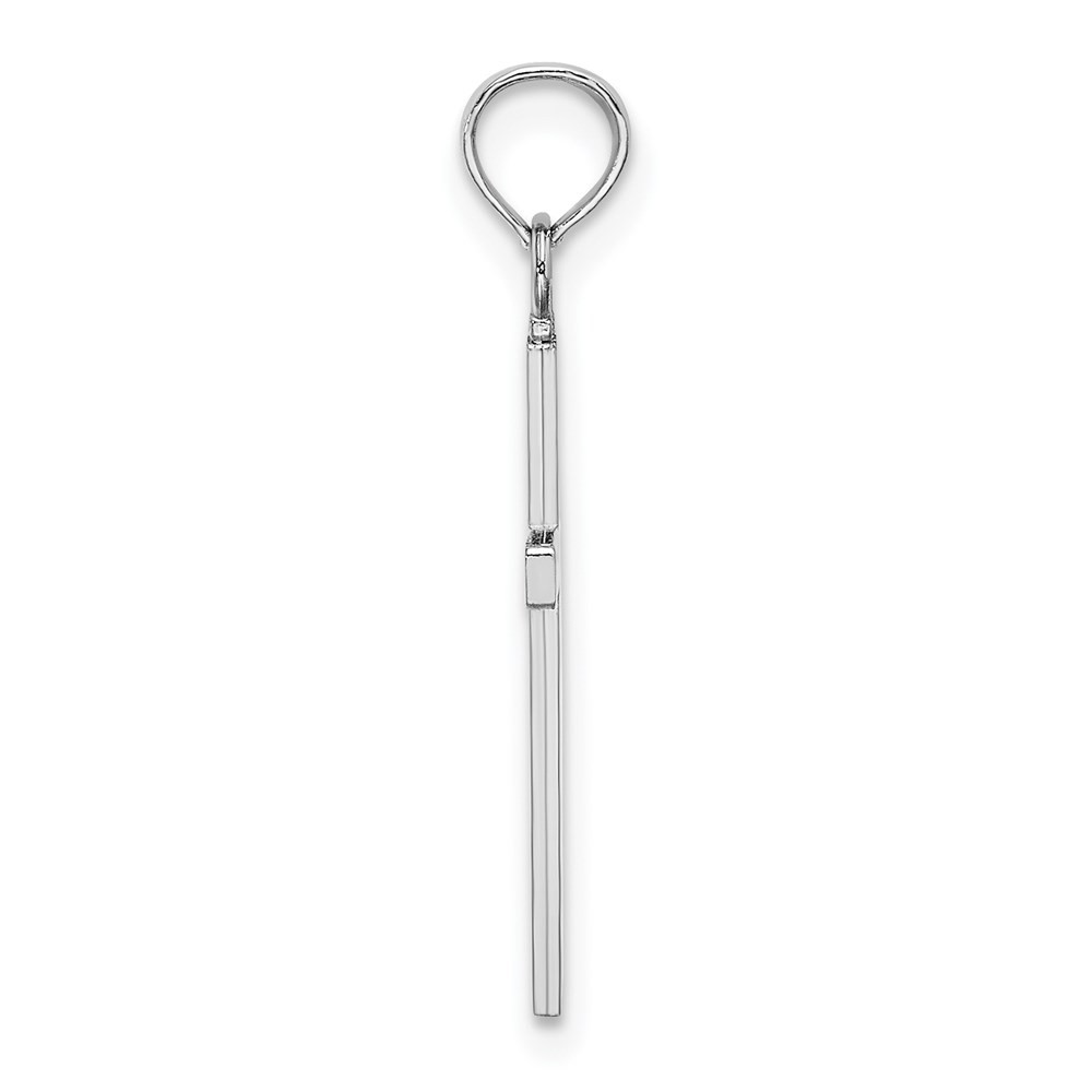 14k White Gold Polished Cross Pendant for Women 0.78gm L-0.94 in,W-0.44 in