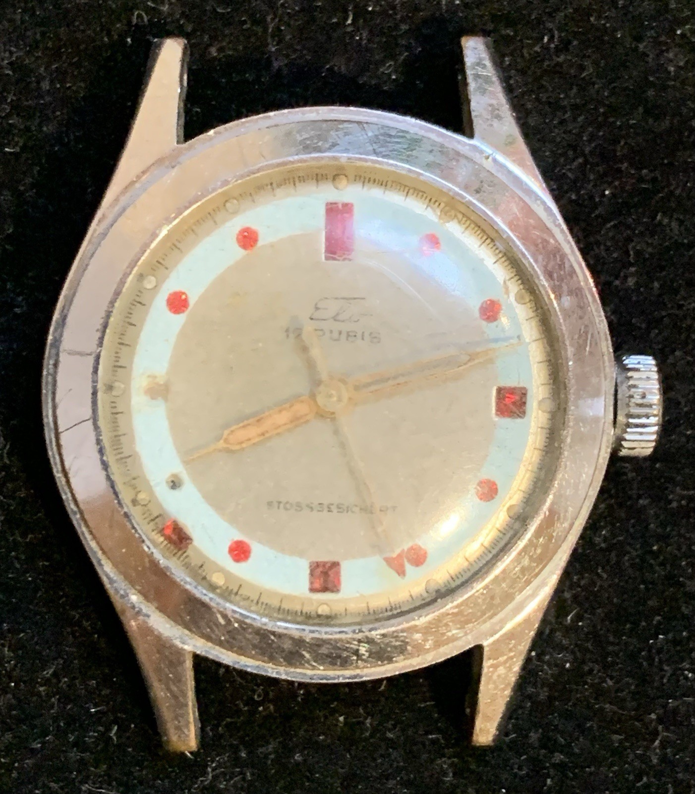 Vintage Elo Stossgesichert 17 Rubis Man’s Wristwatch