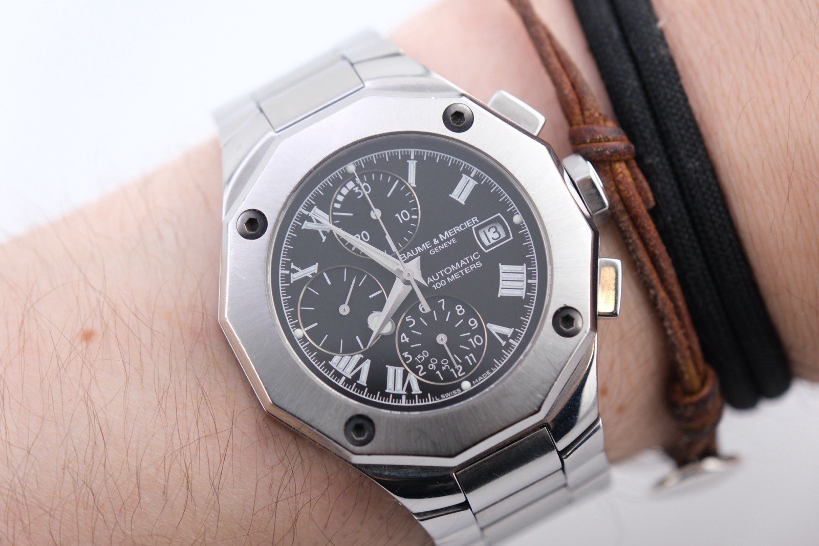 Baume & Mercier Riviera 65541 Chronograph Date Automatic Clean 43mm 7”