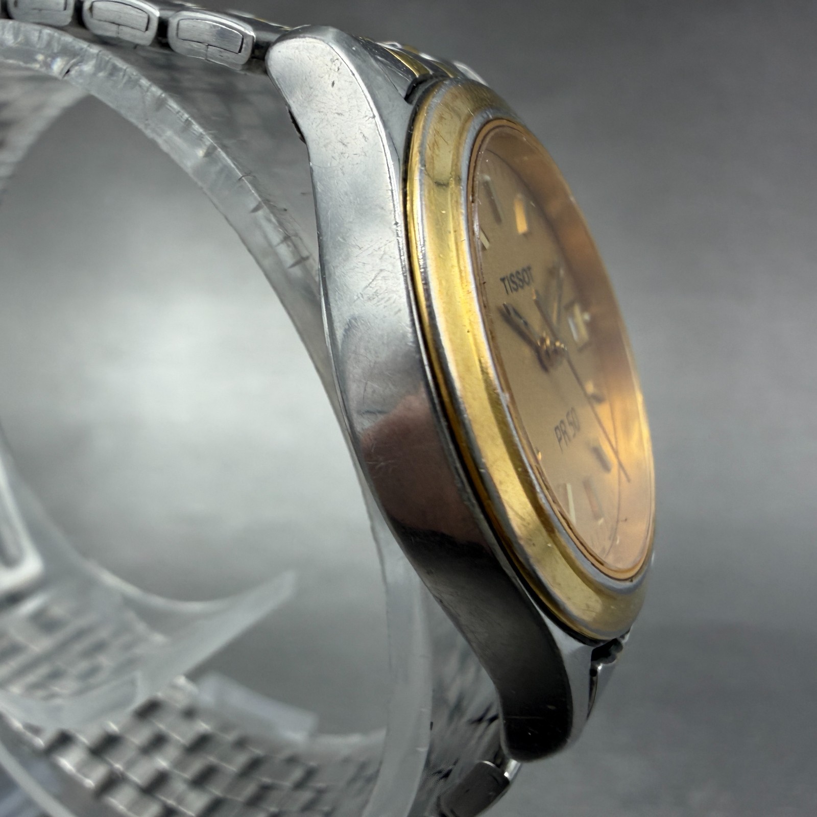 Tissot PR 50 Watch Women 27mm Gold Dial Two Tone Date J132/232K New Battery