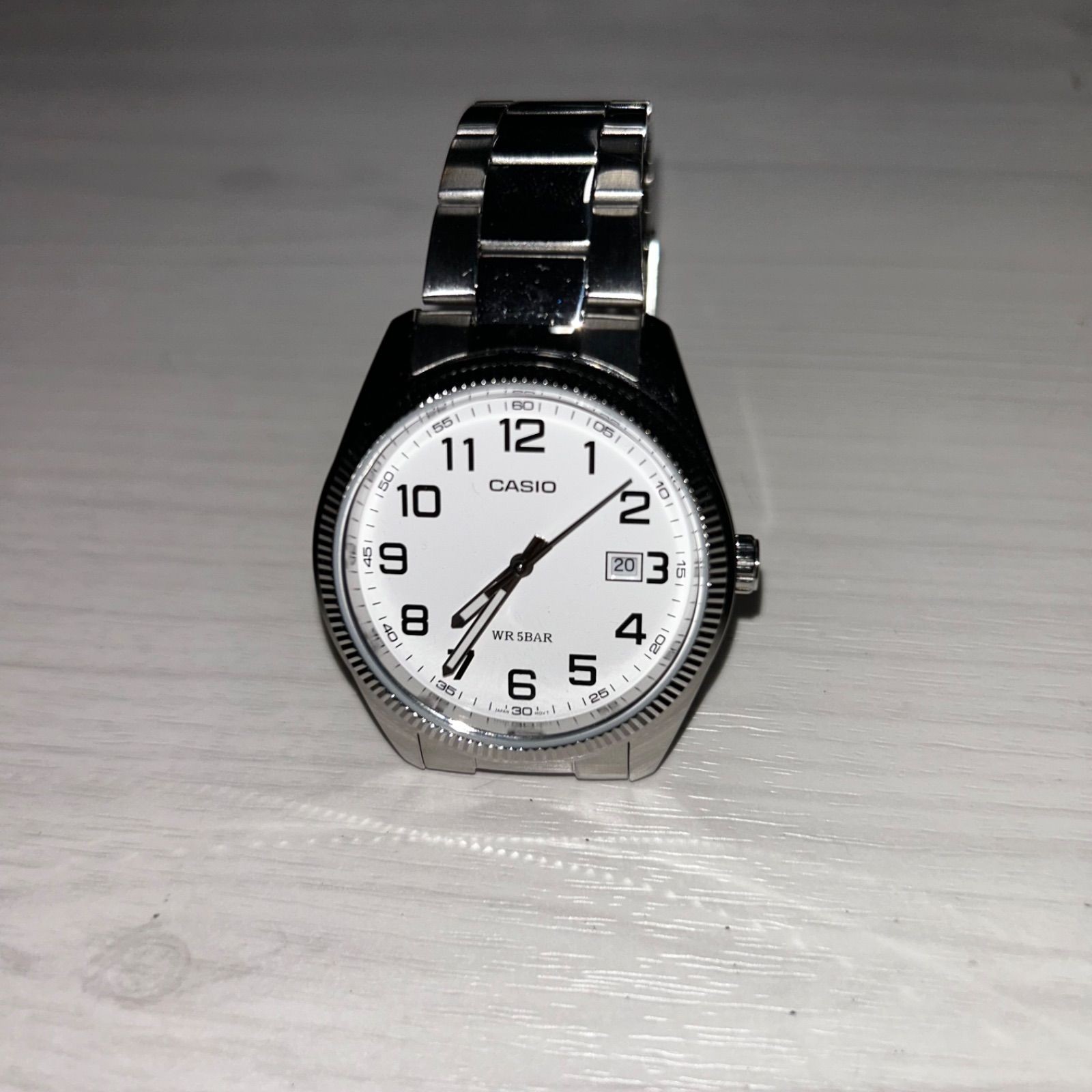 CASIO Standard MTP 1302D 7BJF Analog Metal Watch Silver x White from Japan