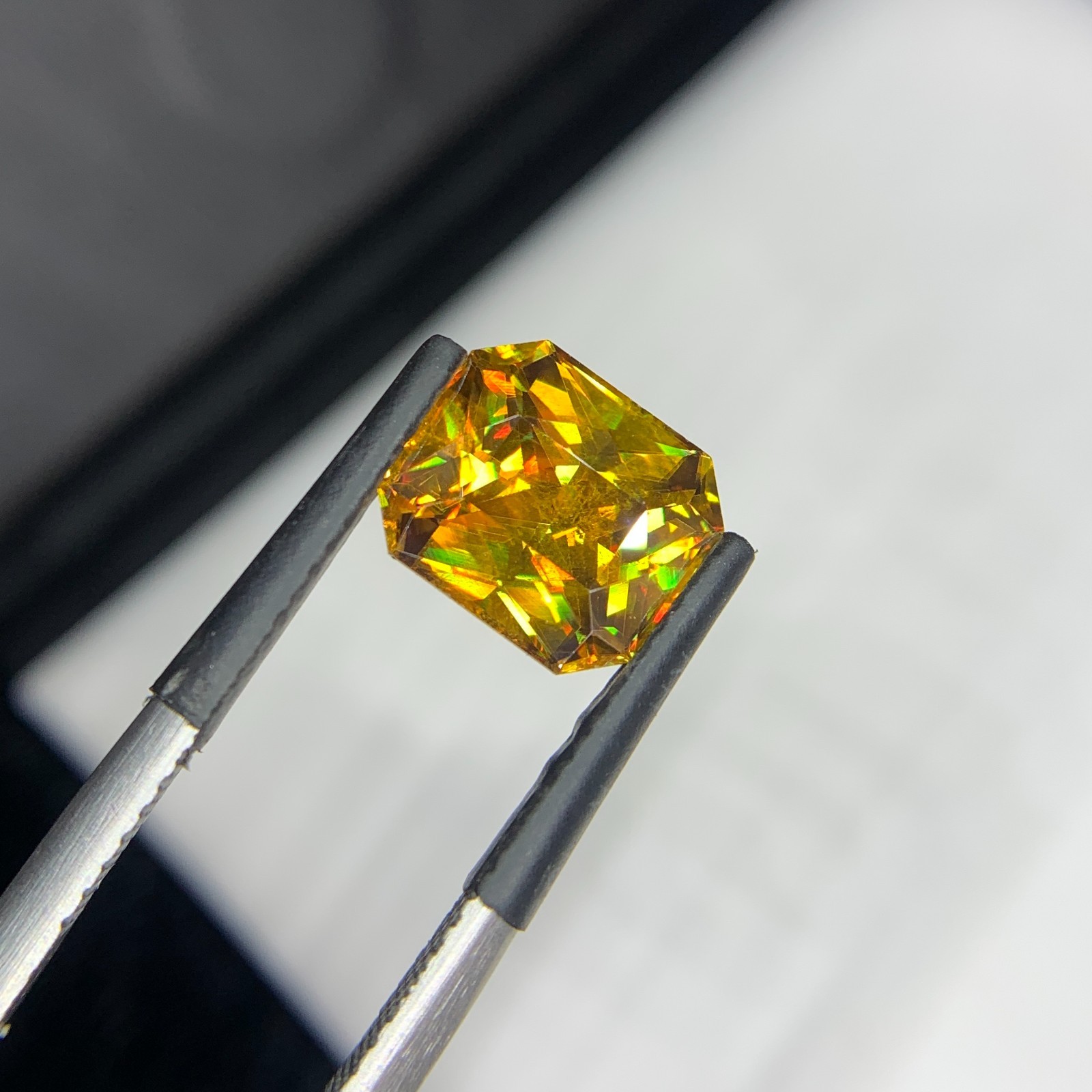 3.54 Carat Natural Brown Sphene Octagon Shape Faceted Loose Gemstone
