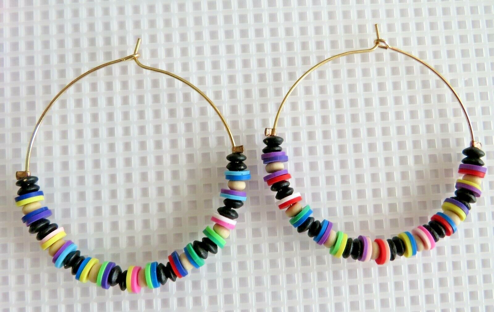 Large Hoop Multi-Color Earrings 2″ U-Choose