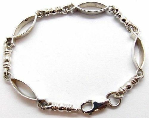 ACTS Bracelet Fishers Of Men Sterling Silver MEDIUM LINK, With Fish Link!!