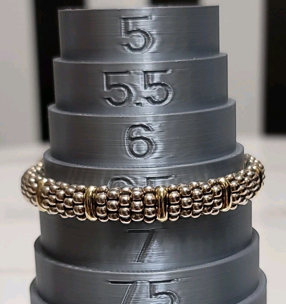 Designer LAGOS Sterling Silver 18K 8.7mm Signature Caviar Rope Bracelet