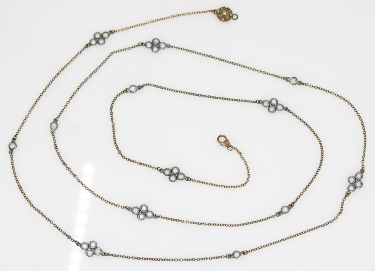 Frieda Rothman Sterling Silver Signature Four Point Station Necklace 8.8 Grams