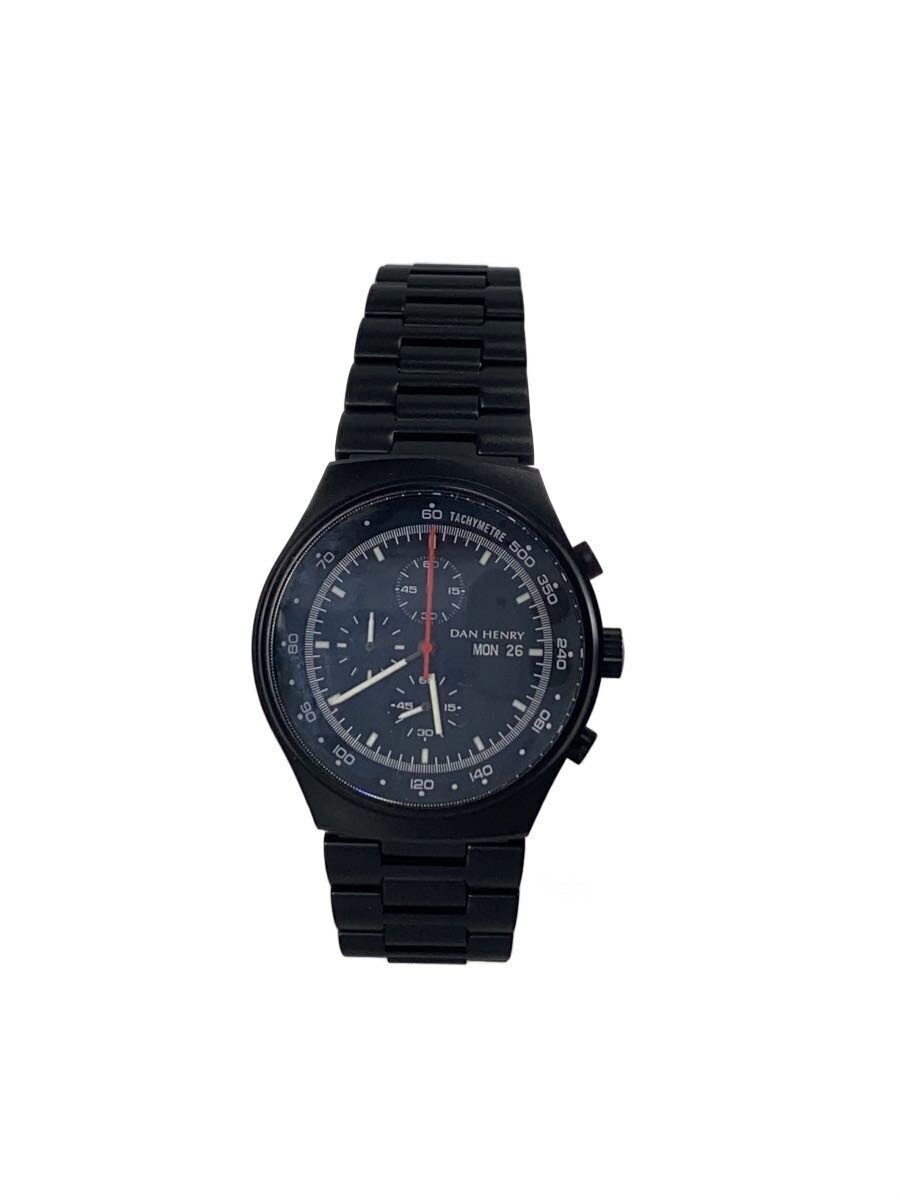 [B1Y] Dan Henry 1972 Maverick Chronograph Quartz Watch Stainless Black [y7x]