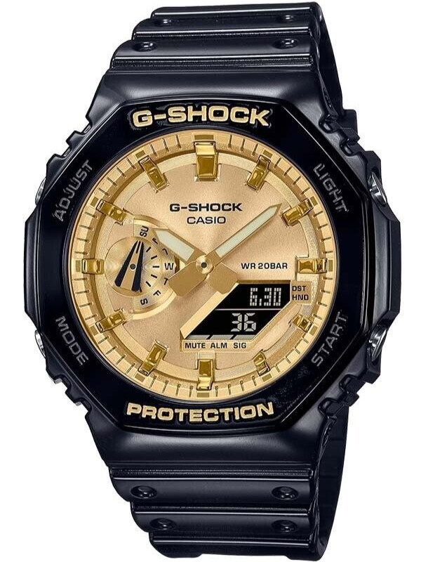 Casio G-Shock Black x Gold Carbon Core Analog Digital Men’s Watch GA-2100GB-1A