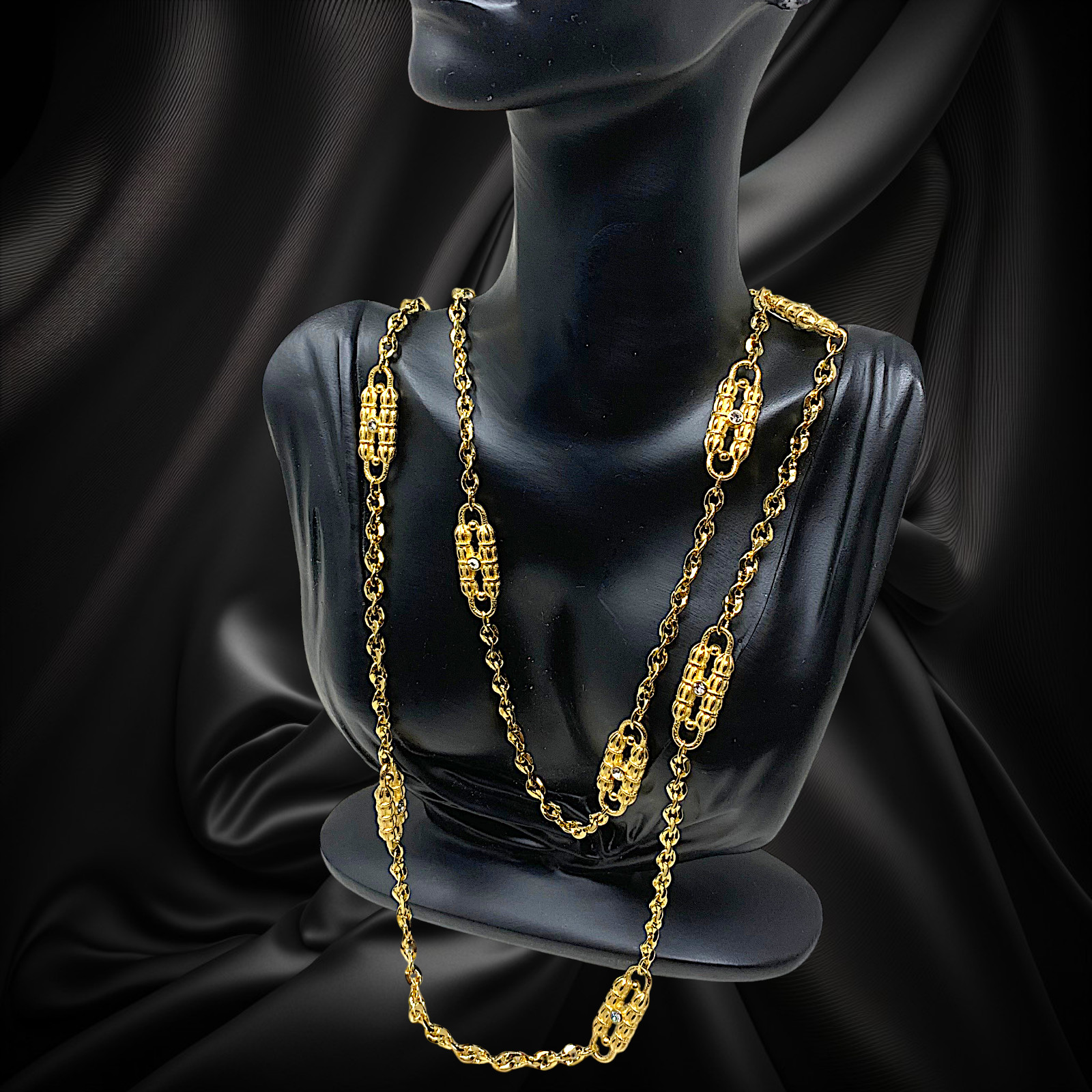 Camrose & Kross Jackie Kennedy JBK Necklace Paperclip Crystal Convertible + Box