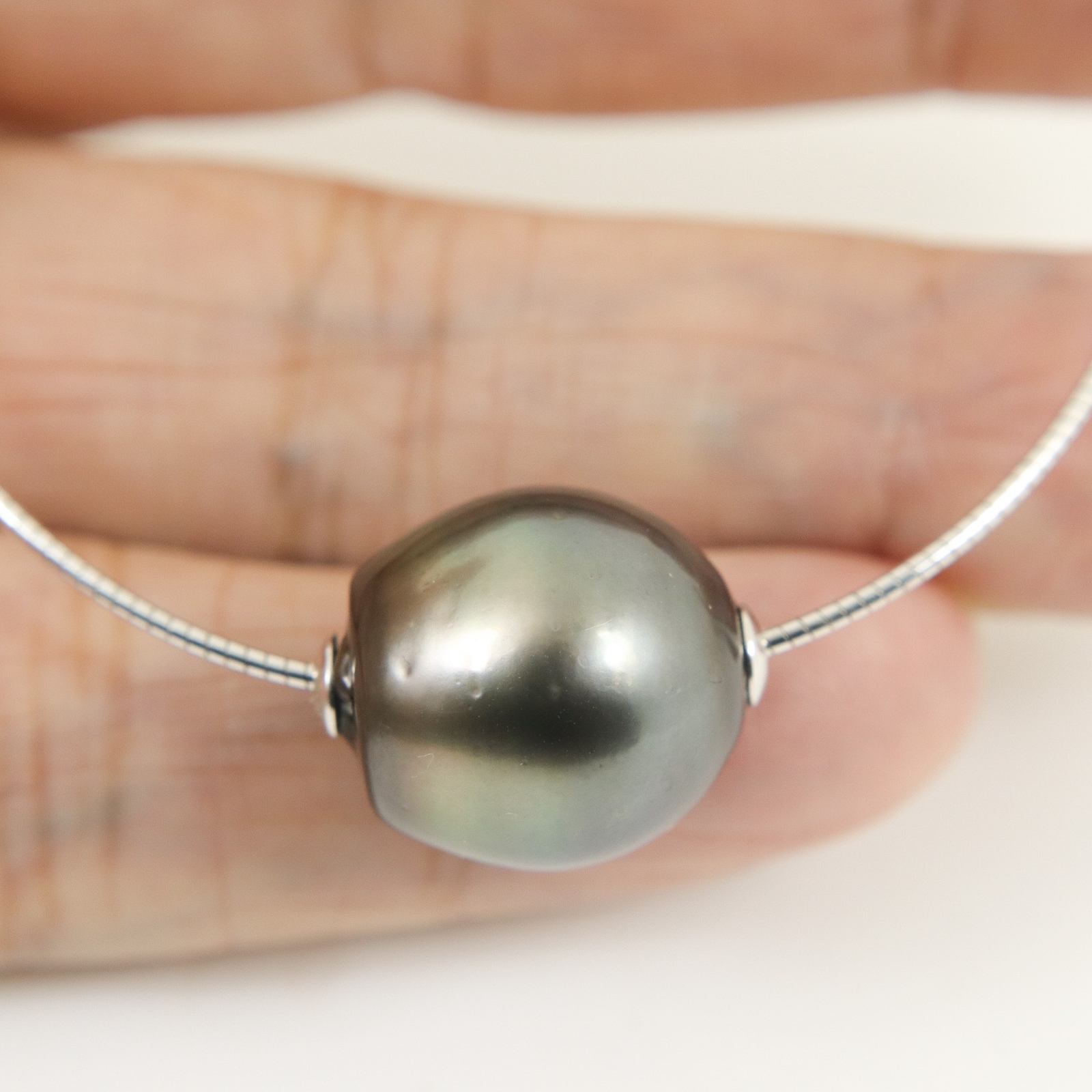 Enormous 15.2*17.8mm South Sea Tahitian Pearl Focal Bead, 18K Solid Gold #P6191