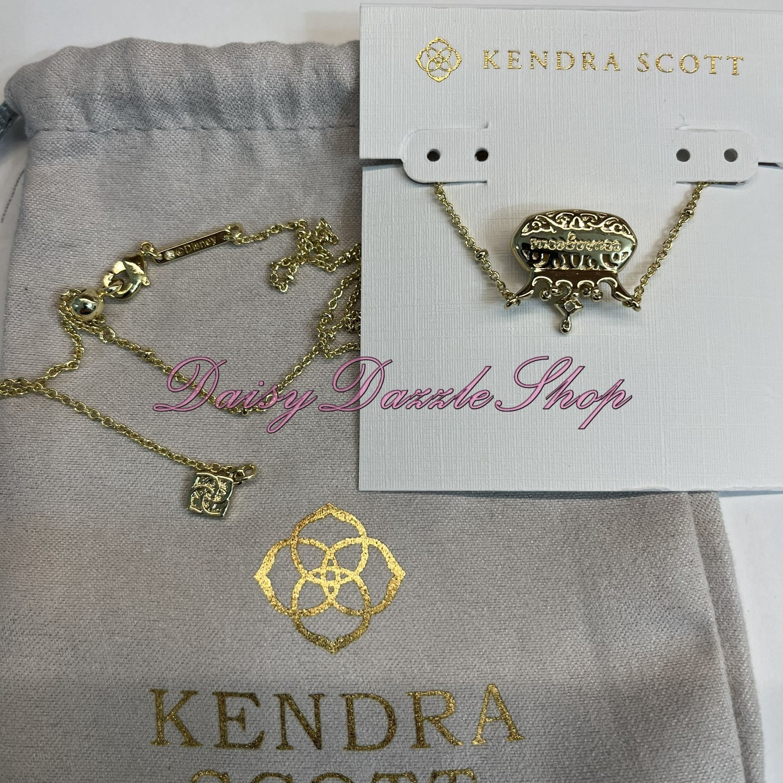 ✨Kendra Scott Disney Elisa Princess Short Gold Pendant in Ivory Mother-of-Pearl✨