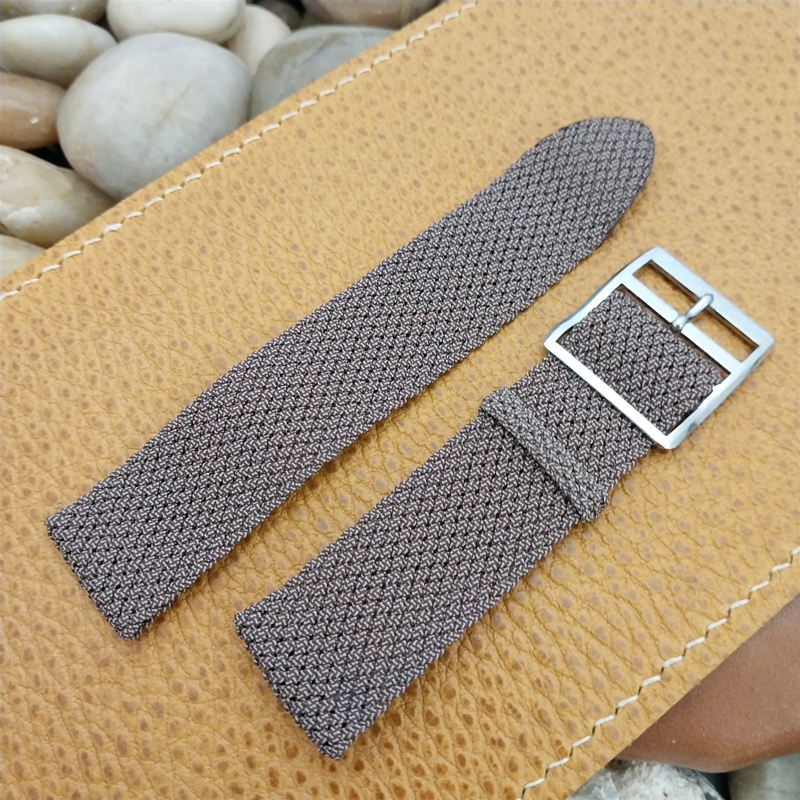 20mm Perlon Melange 2-piece Classic 1960s Unused Vintage Watch Band