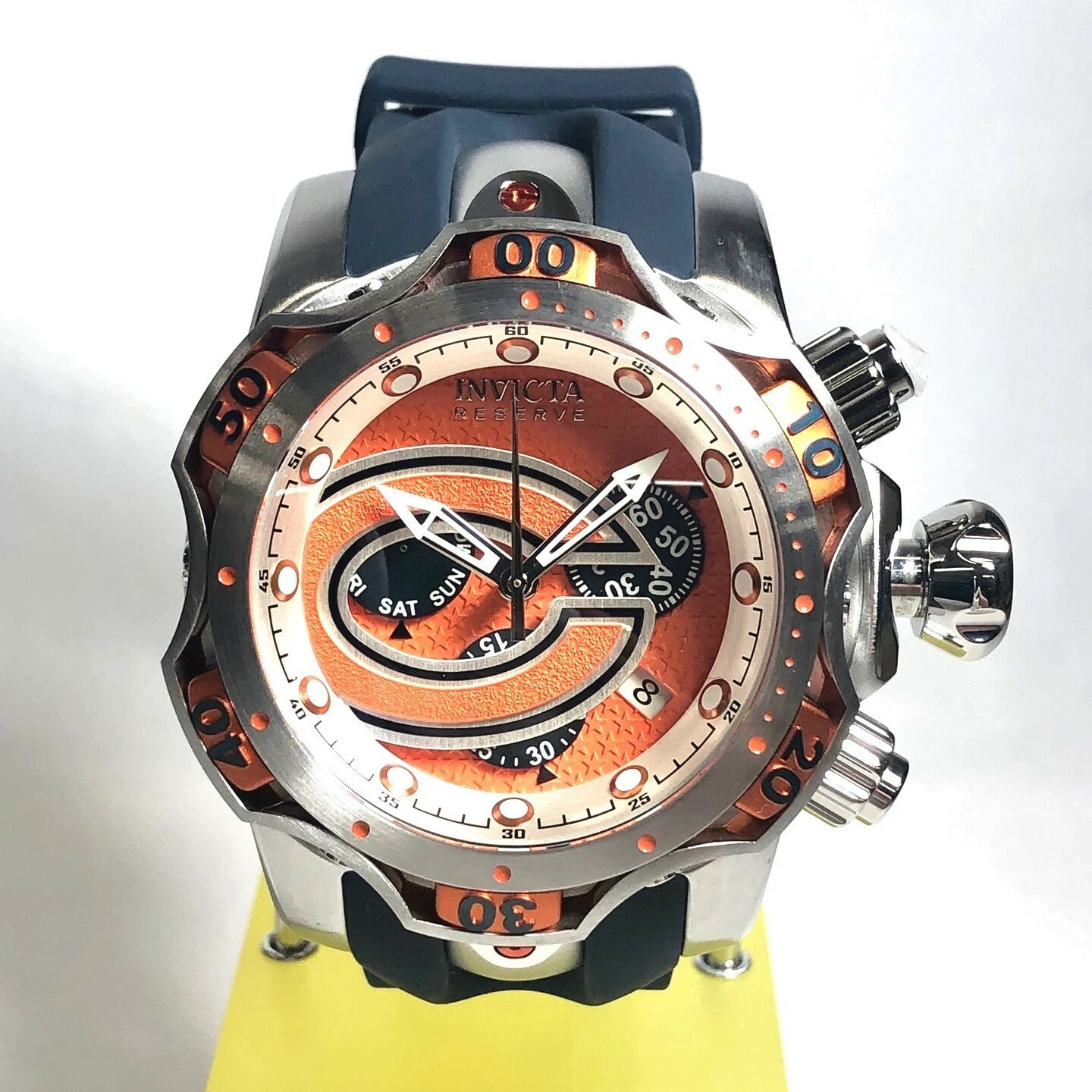 INVICTA 33066 NFL 52mm Venom Gen III Swiss Quartz Chronograph Strap – Bears