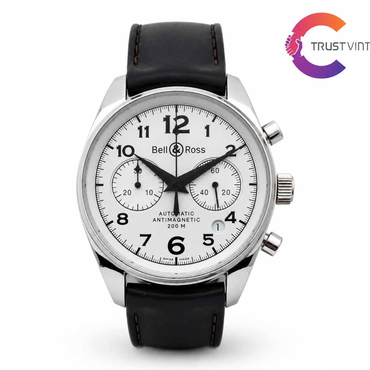 Bell & Ross 130.S Automatic Chronograph Date Silver Dial 39mm Men’s watch