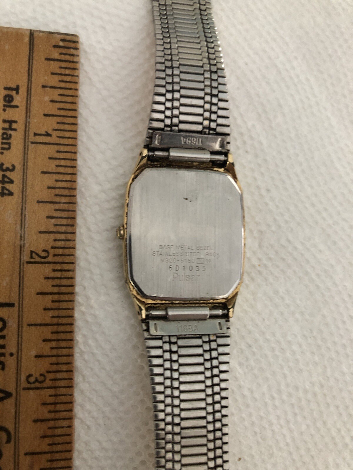 Vintage Men’s Pulsar Watch V320-5160 Seiko Luxury Formal Dress
