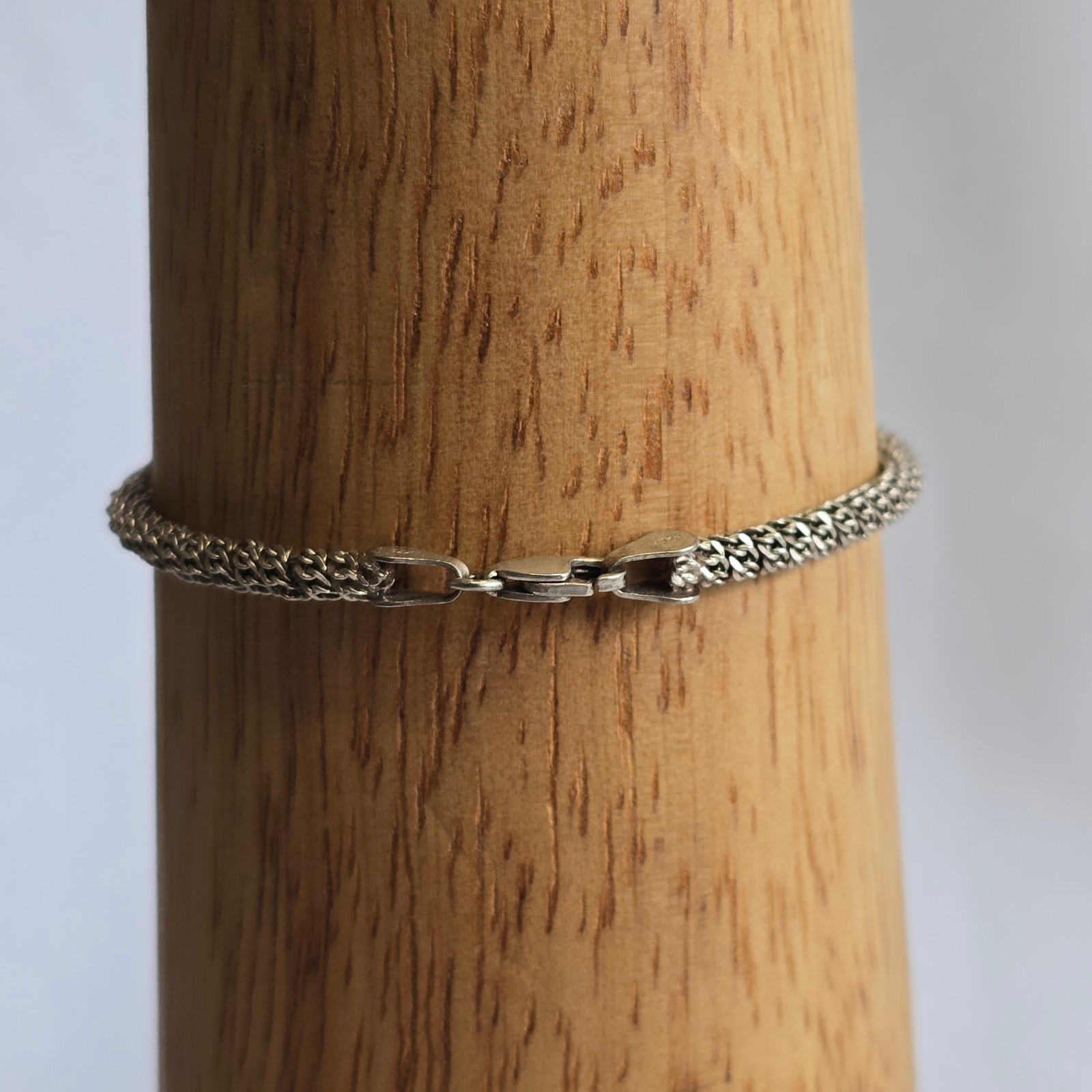 Sterling Silver Bracelet 7.71g Fine Jewelry 7.5″ Unique Chain Lobster Clasp