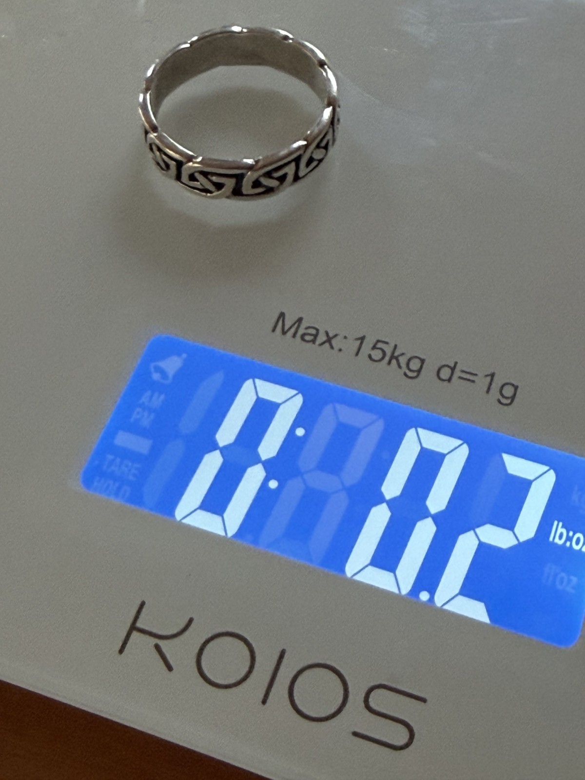 Celtic Knotwork Sterling Silver 925 Peter Stone Ring size 11.5 New