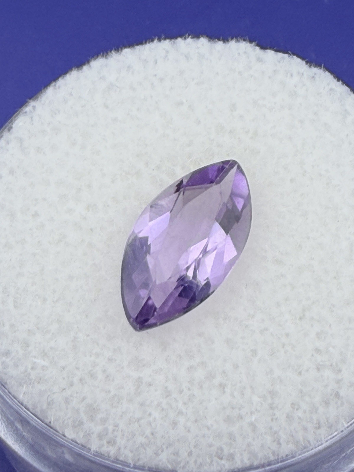 Natural Untreated Brazilian Amethyst Faceted Gemstone 6×12 mm 1.58 cts