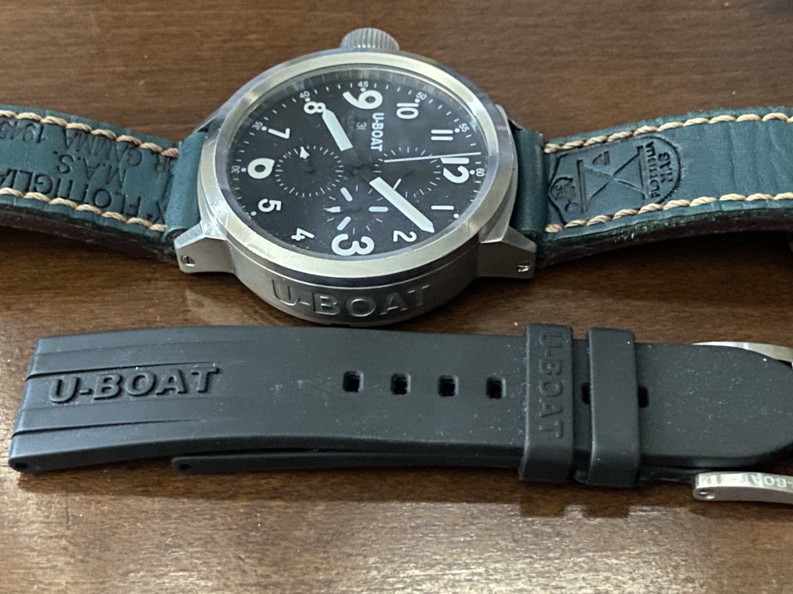 U-Boat Flightdeck CAS-50mm Mens Swiss Automatic Chronograph Watch w Box and Card