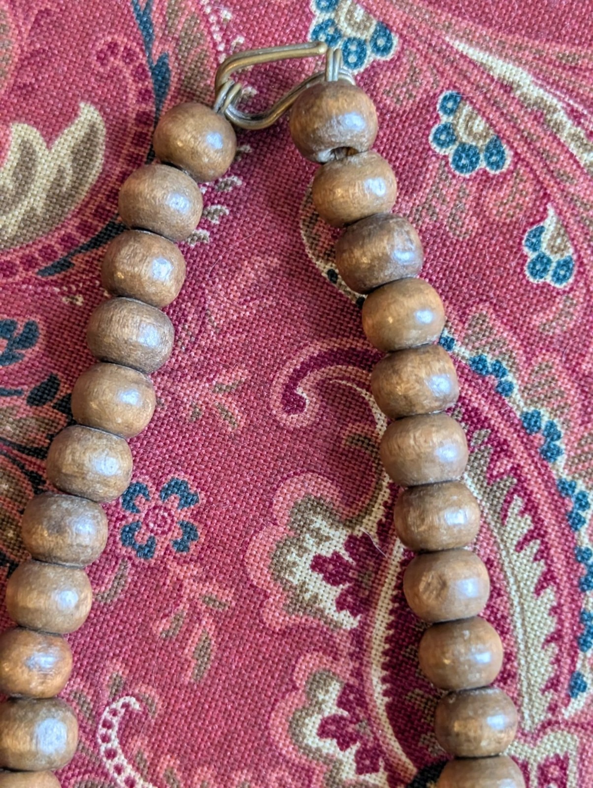 Antique Red Stone Silver-tone Yemeni Warrior Necklace Brass Finish History Art