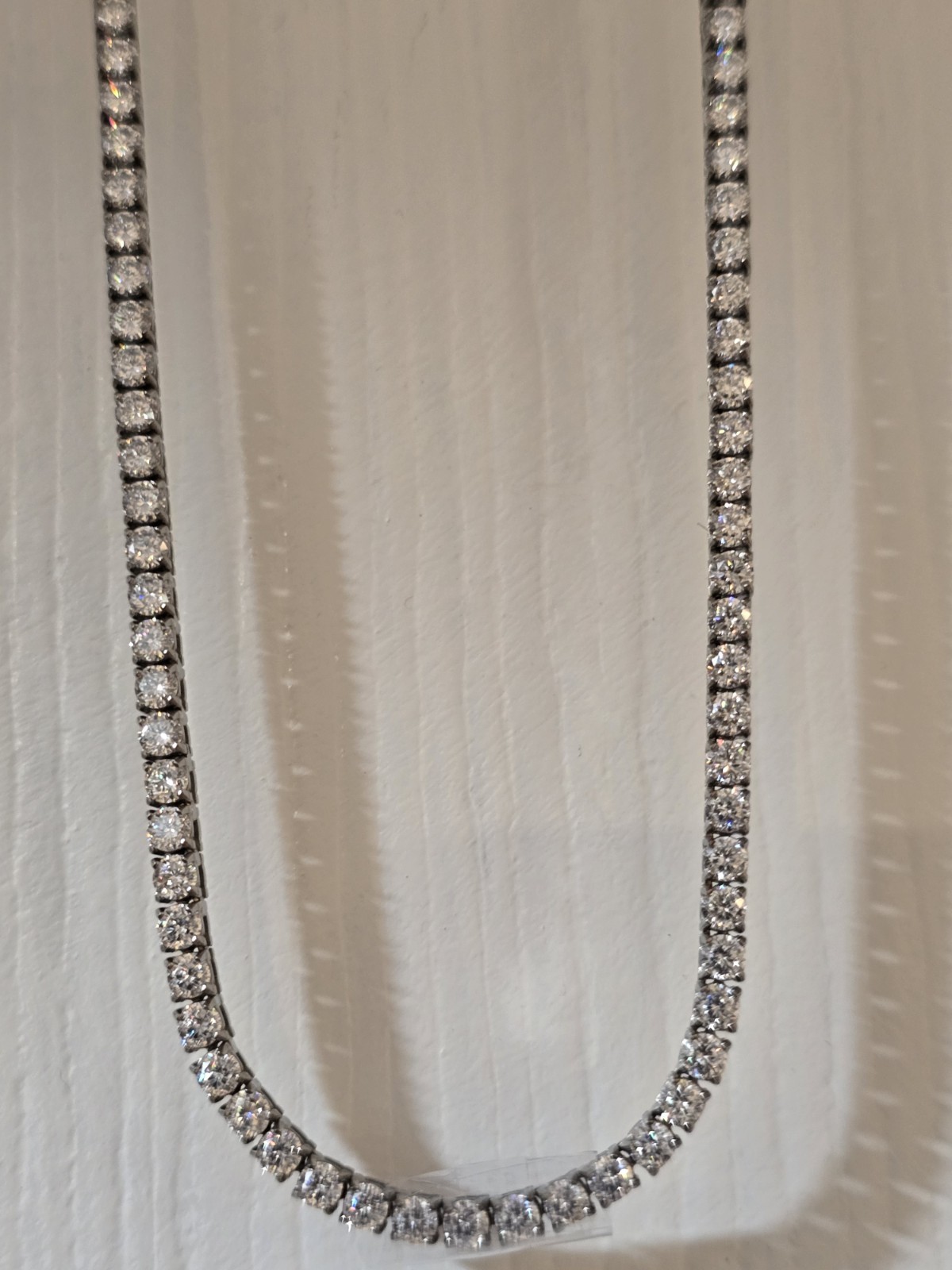 Qorn Moissanite Tennis Chain 3mm 18″ GRA Certified Flawless FL D Color 3EX Steel