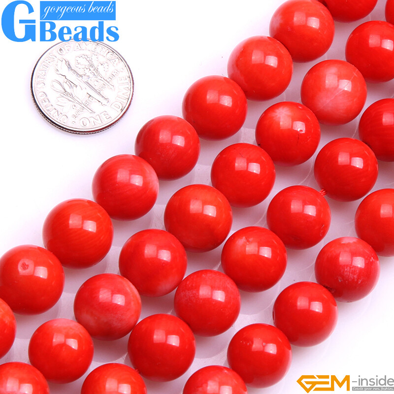 Round Orange Coral Gemstone Beads For Jewelry Making 15″ 2mm 3mm 4mm 5mm 6mm 7mm