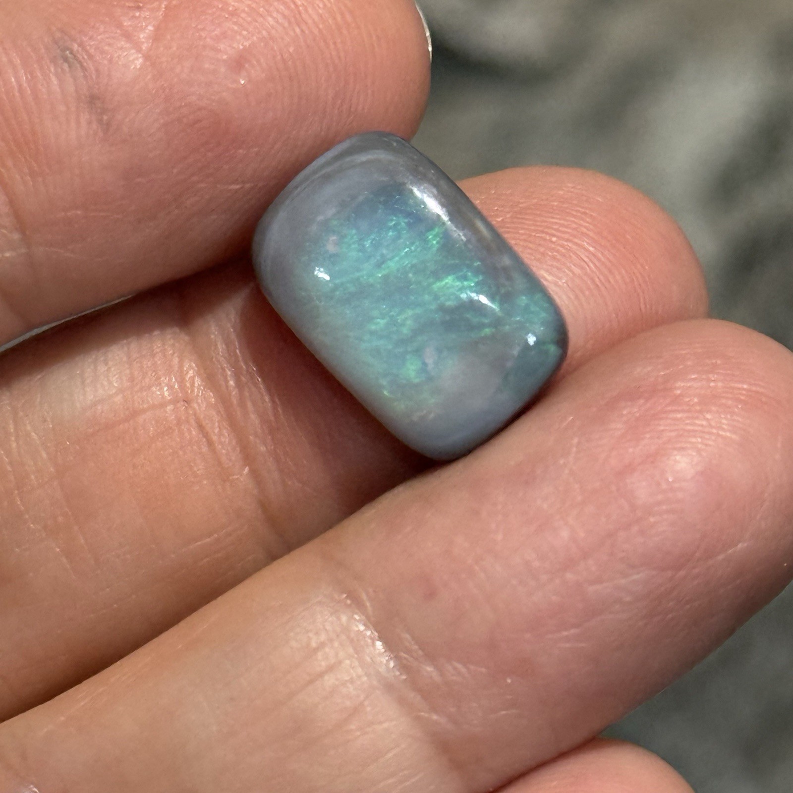 7.10ct 15.7×10.6×5.4mm Solid Picture Australian Black Opal Cabochon Loose Gem