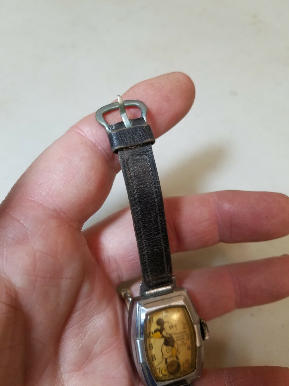 Antique c.1937 Ingersoll Mickey Mouse Deluxe Watch for Repair, Walt Disney Ent.