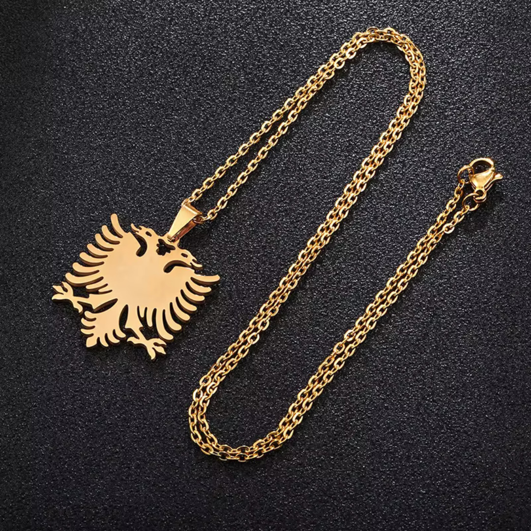 Albanian Eagle Stainless Steel Albania Pendant Necklace Fast UK Shipping