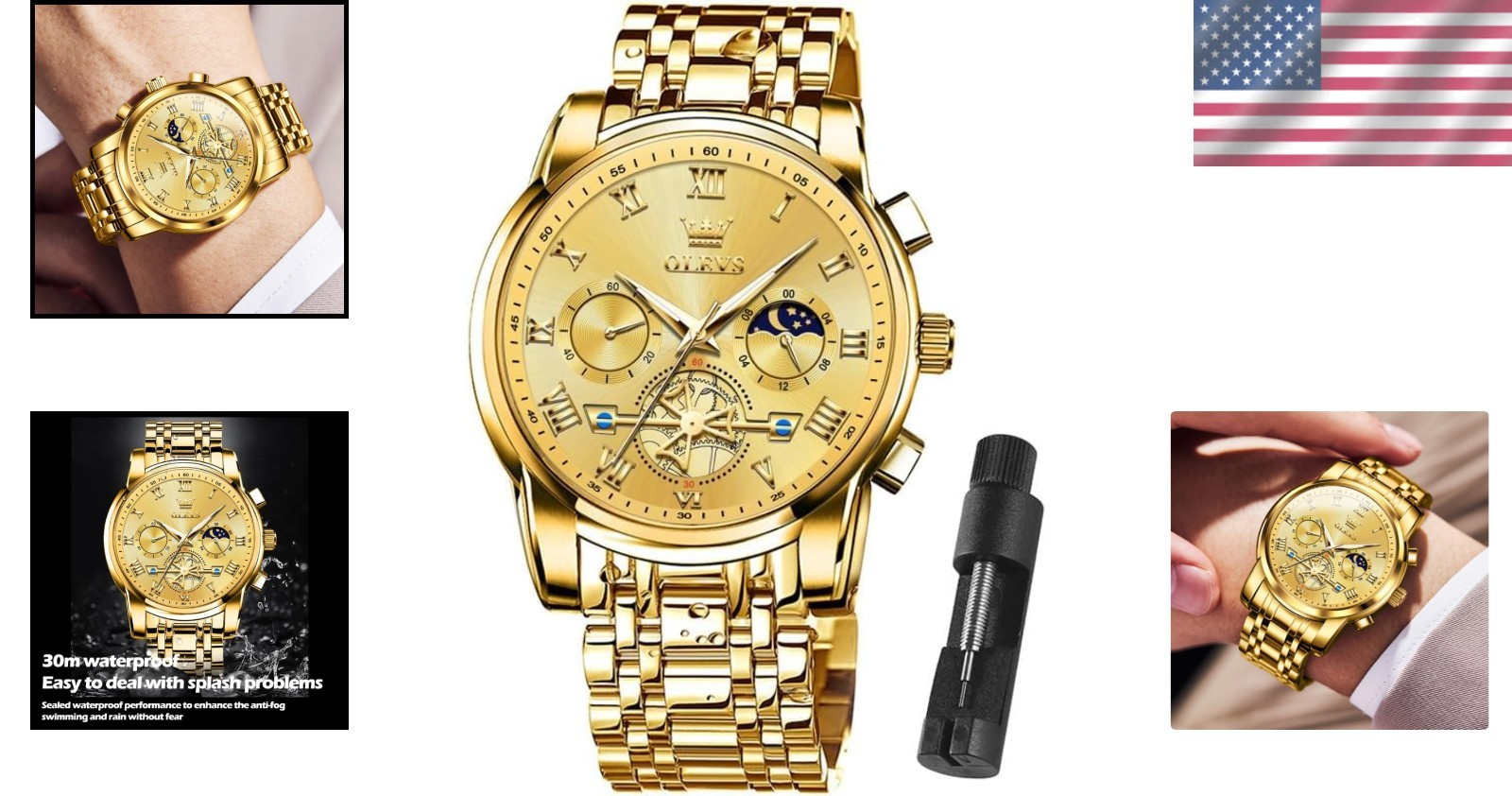 Classic Quartz Watch for Men – Stylish Stainless Steel with Luminous Feature