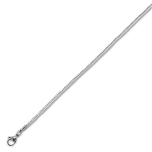 STAINLESS STEEL 1.2mm BOX CHAIN 18 IN