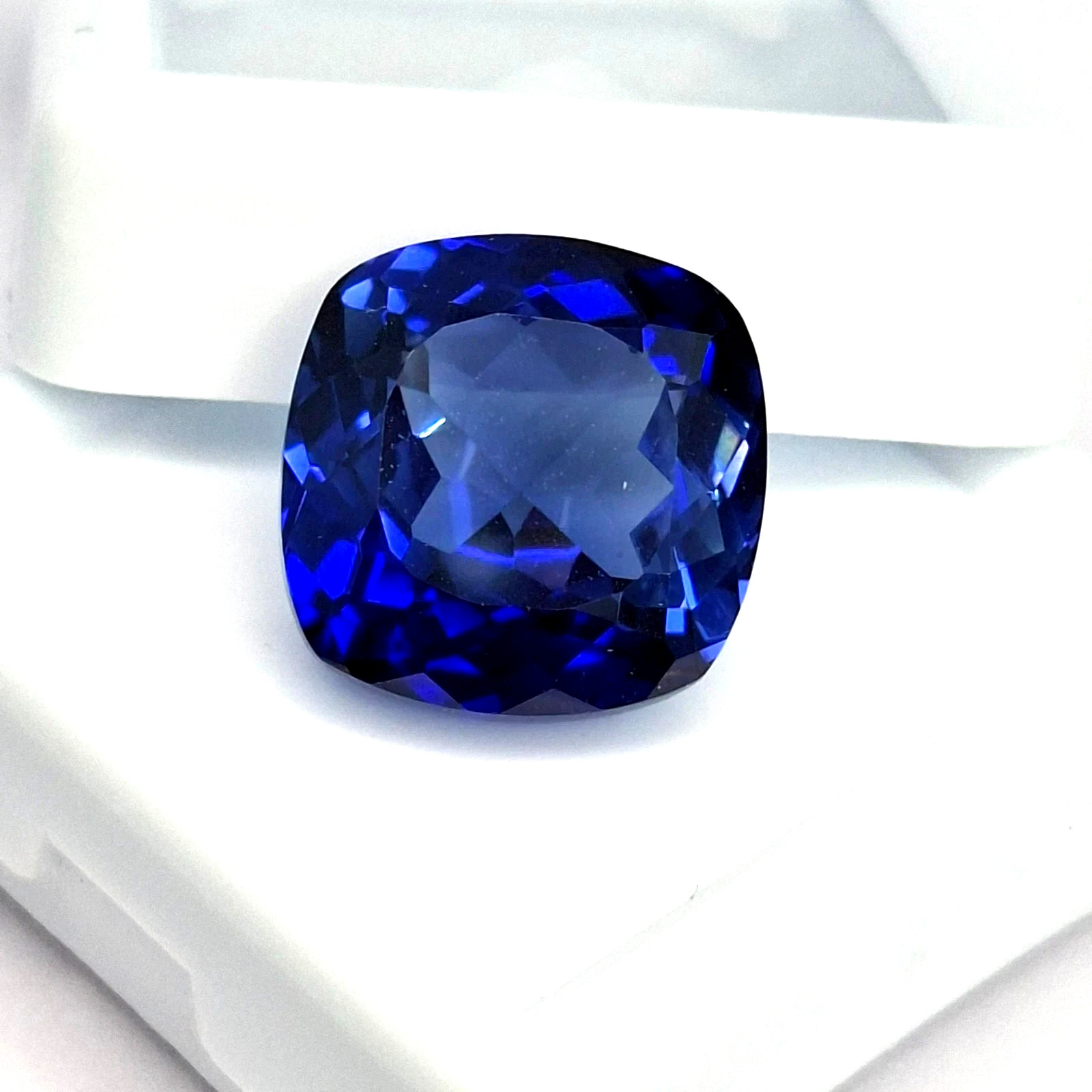 12-14 Ct Natural Real Blue Tanzanite Certified Cushion Cut Loose Gemstone