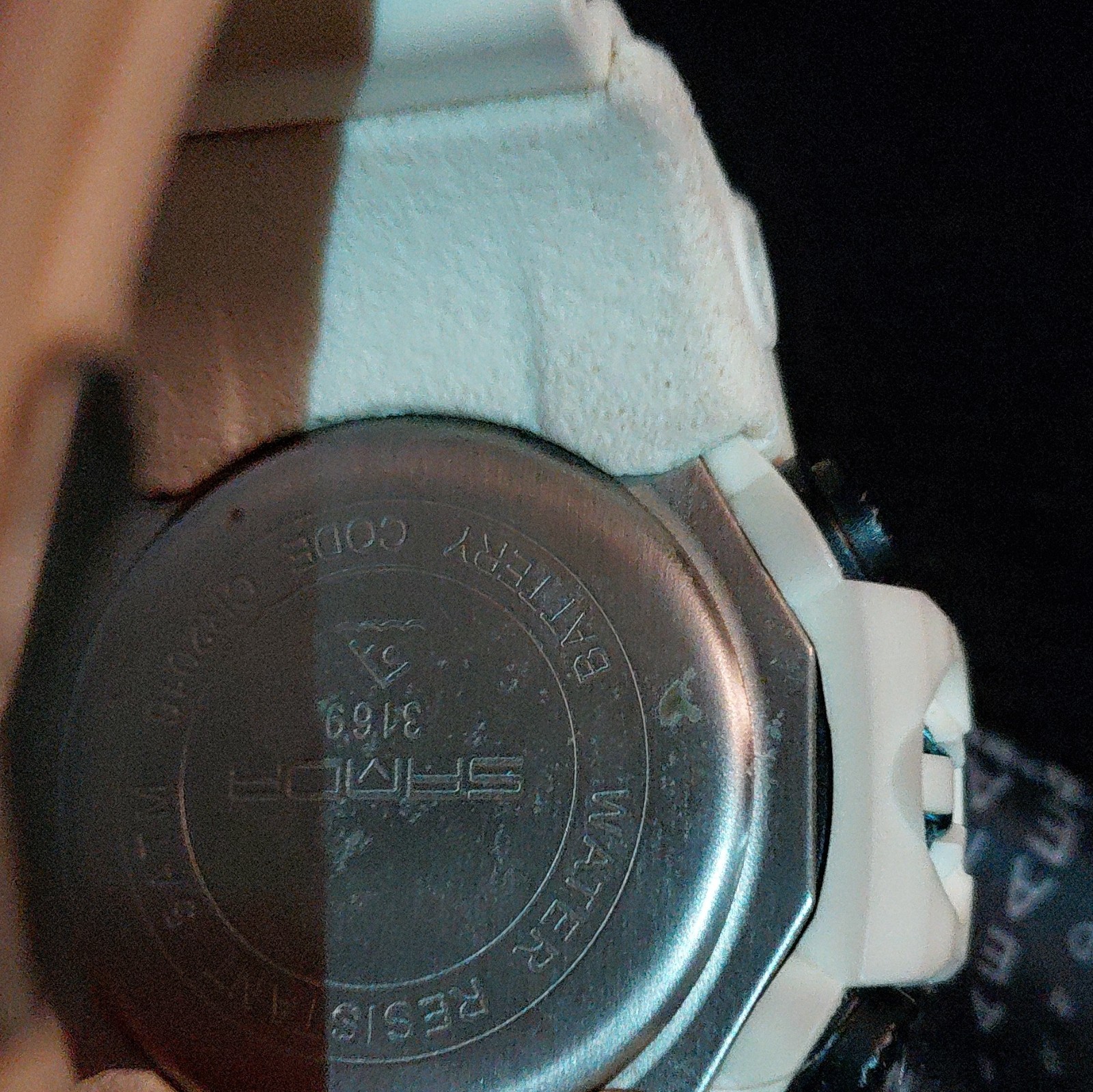Sanda Analog-Digital Quartz Sport Watch Alarm 3m WR White Resin Black/Gray