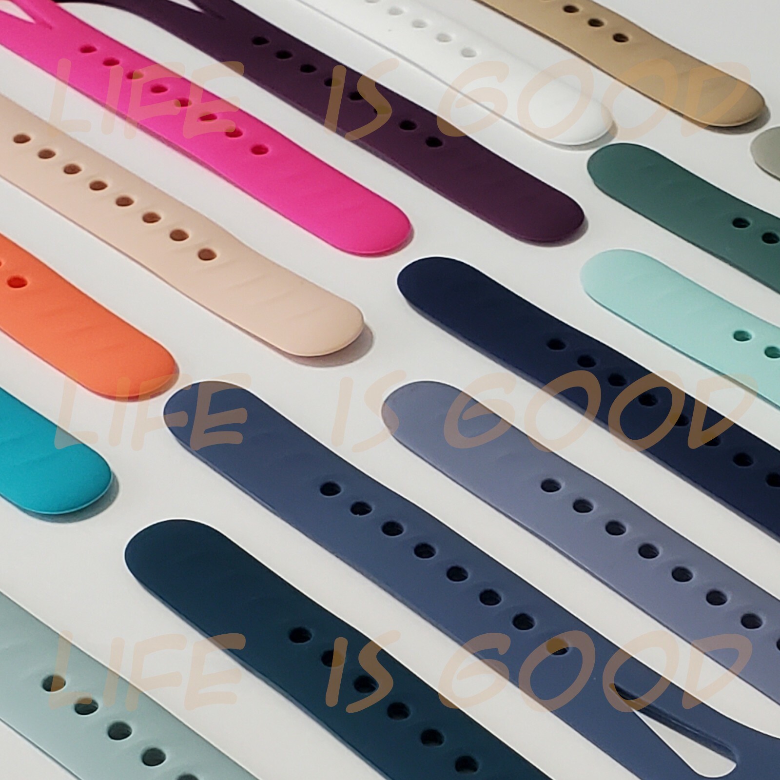 Silicone Narrow Sport Band for Apple Watch Series 8, 7, 6, 5, 4, 3, 2, 1, SE