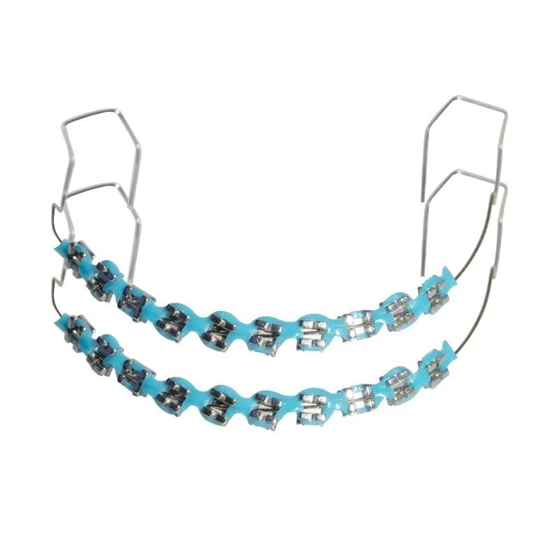 1 Pair Colorful Fashion Braces Metal Wire Tooth Decoration Fake Braces