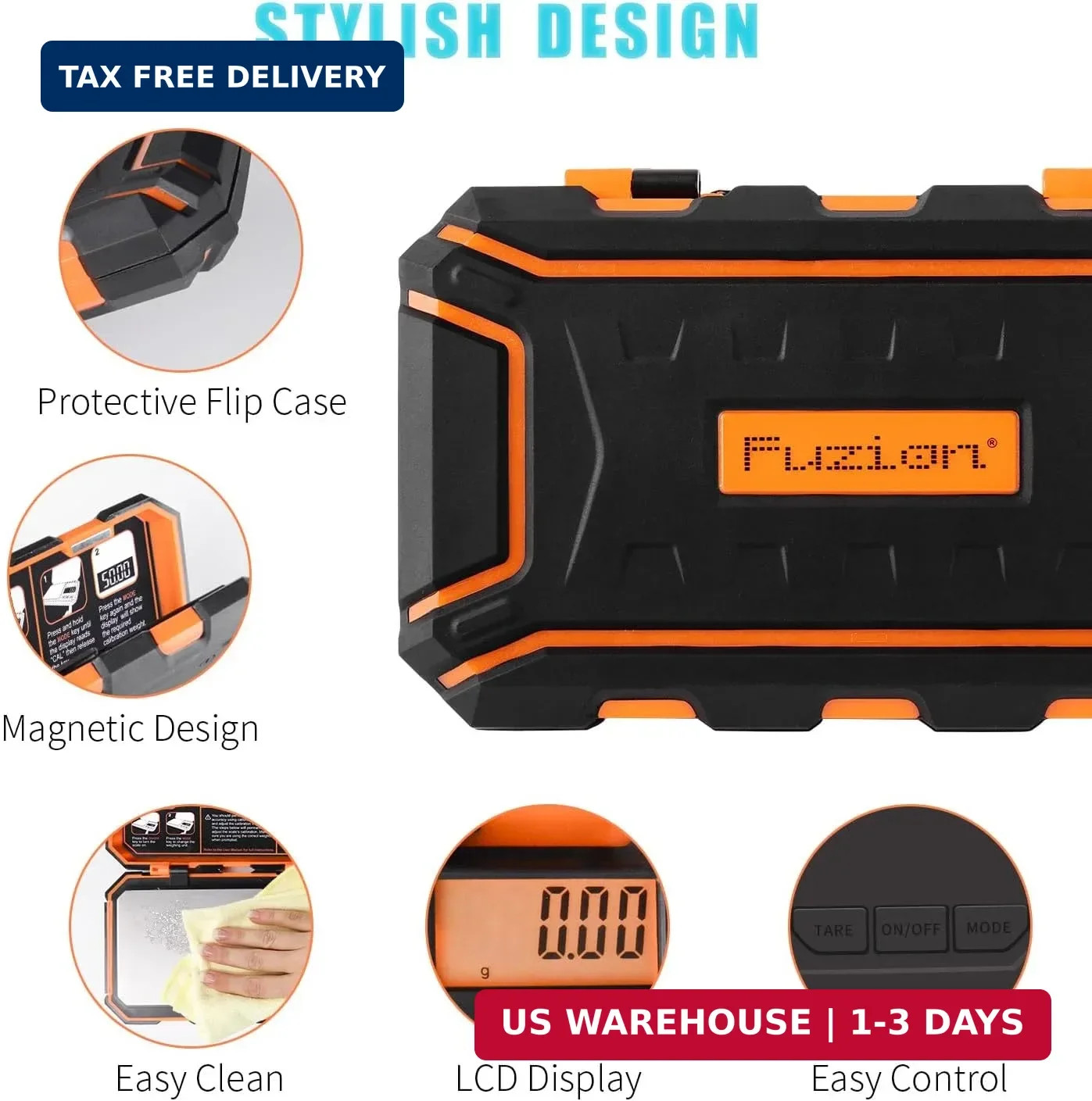 Fuzion Digital Pocket Scale, 500g x 0.01g Gram Scale, Mini Scale 6 Units Jewelry