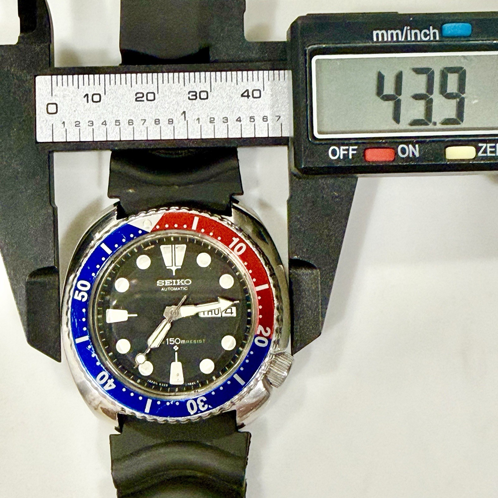Vintage Seiko Turtle Pepsi 6309-7040 Suwa Automatic Men’s 44mm Diver Watch RUNS