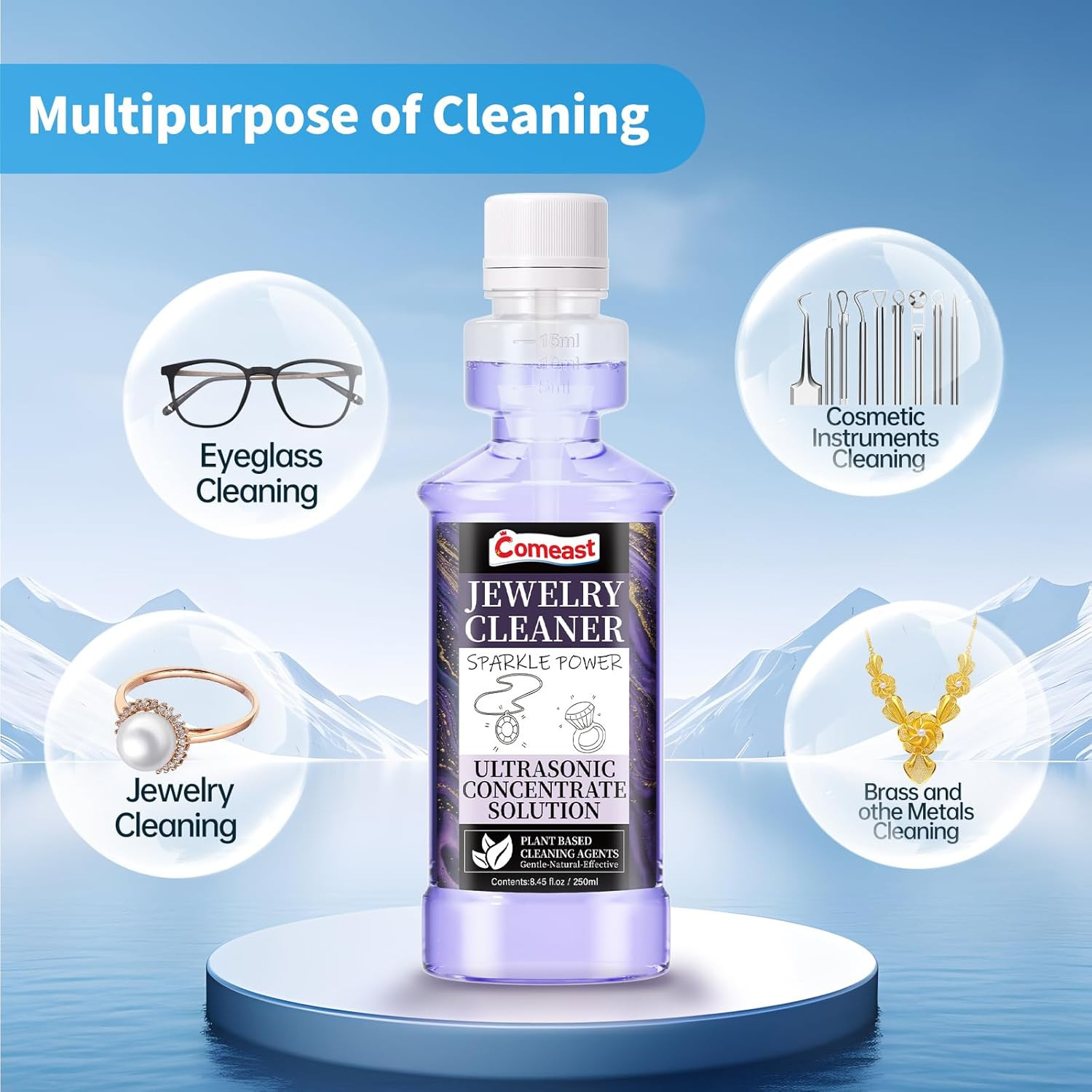 Ultrasonic Cleaner Solution Concentrate, Ultrasonic Jewelry Cleaner Solution, Pr